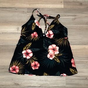 Swim Top Kona Sol Black Floral